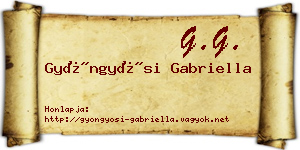 Gyöngyösi Gabriella névjegykártya